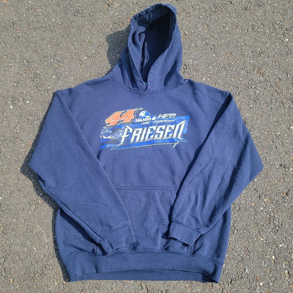 Gildan Heavy Blend Stewart Friesen Halmar Racing 44 Hoodie Navy Medium